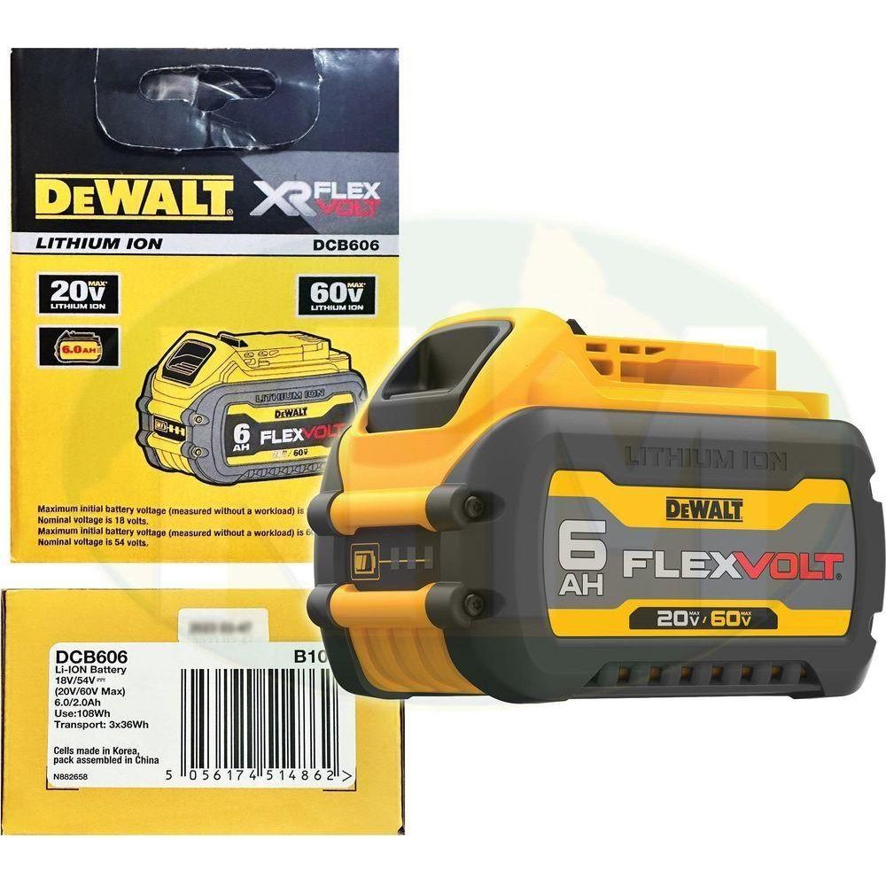 Dewalt DCB606 20V/60V Flexvolt Lithium Ion Battery (6.0Ah) - KHM Megatools Corp. Dewalt DCB606 20V/60V Flexvolt Lithium Ion Battery (6.0Ah) - KHM Megatools Corp.